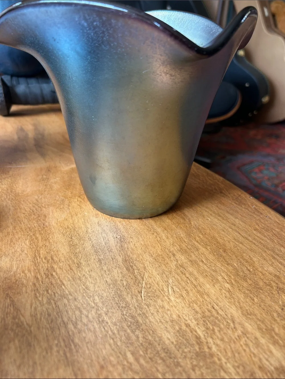 Antique Imperial Glass Company Imperial Jewels Pearl Amethyst Stretch Glass Vase